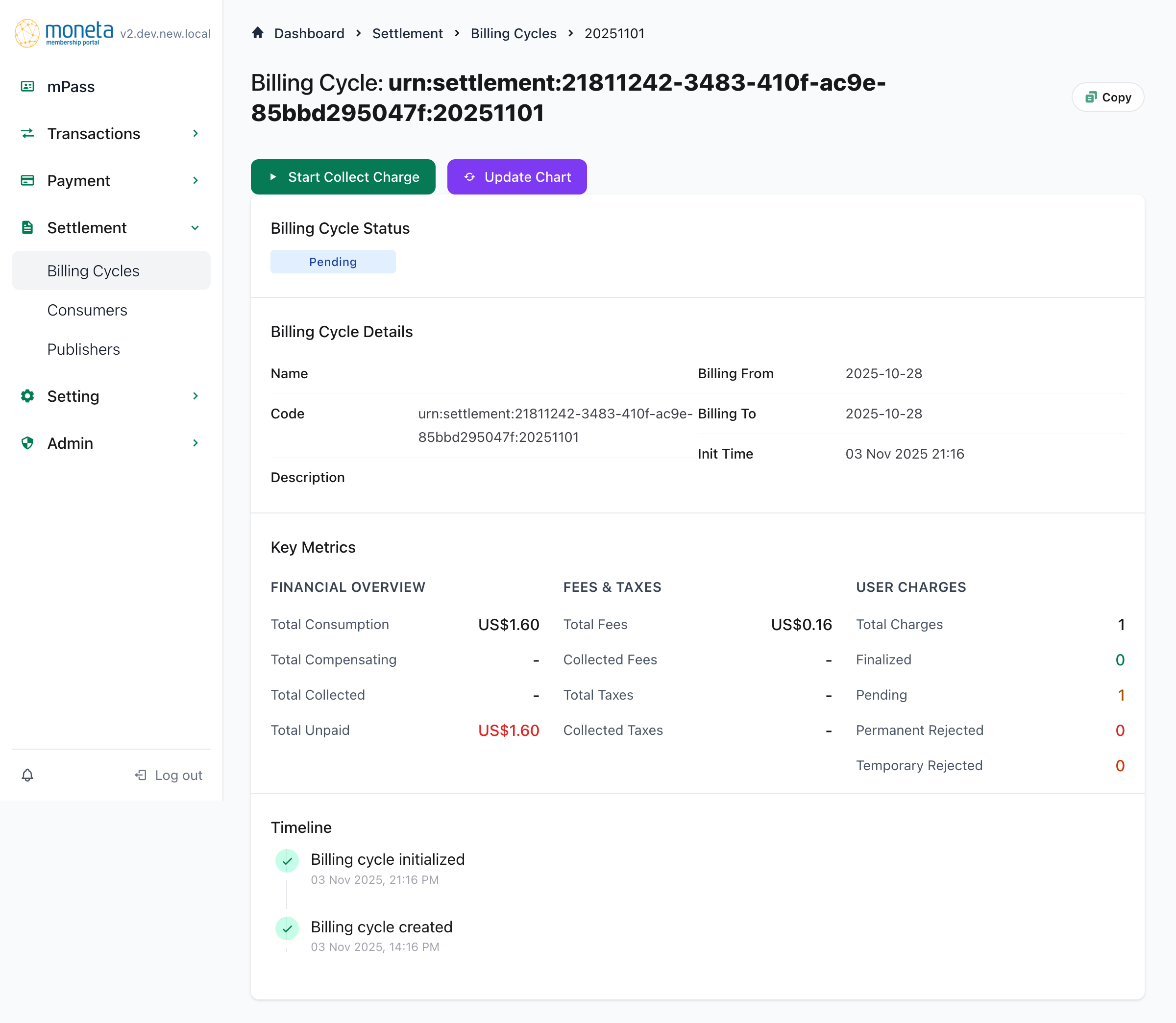 Consumer Settlement Details